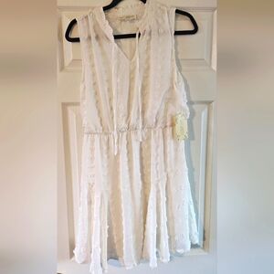 Sweet Wanderer White Sleeveless Dress